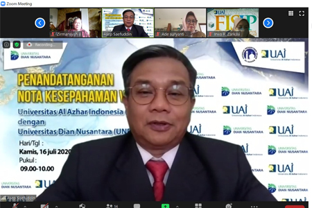 In the Midst of Covid-19 Pandemic, UAI-UNDIRA Agrees on Tri Dharma Collaboration